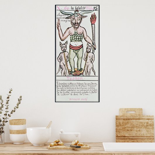 Schicksal, Tarot-Karte, Französisch Poster (Küche)