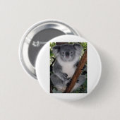 Schicksal Zazzle niedlicher Koala Aussi Outback Button (Vorne & Hinten)