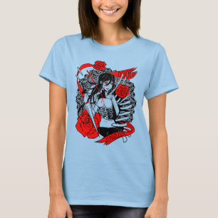 SCHICKSAL! Zeitschriften-"Rosen" Burnout-T - Shirt