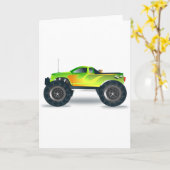 Schicksals-Glückwünsche des LKW-Monster-4x4 ATV Karte (Gelbe Blume)