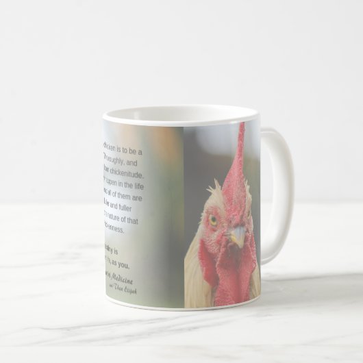Schicksals-Huhn-Tasse Kaffeetasse (VorderseiteRechts)