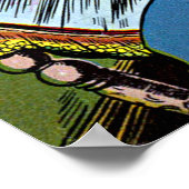 Schicksalskreatur im Spiegel Vintager Comicen Poster (Ecke)