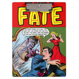 Schicksalskreatur in der Poste Vintager Comicen im Klemmbrett