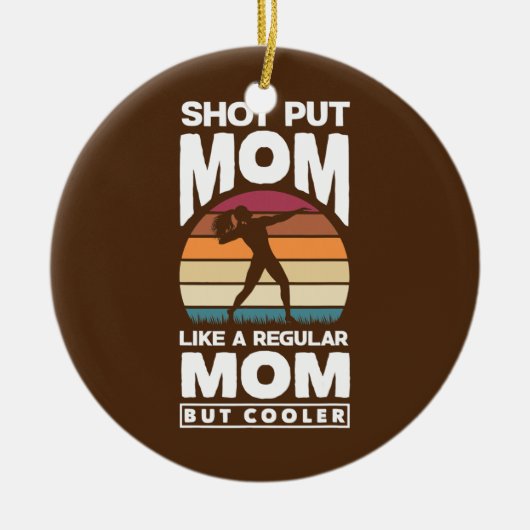 Schiebe Putter Track und Field Shooting Mama platz Keramik Ornament (Vorne)