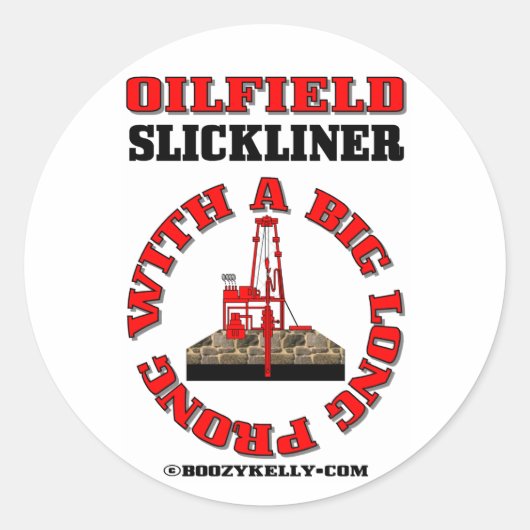 Schiebebügel, Aufkleber, Wireline-Werkzeug, Öl, Ga Runder Aufkleber (Vorderseite)