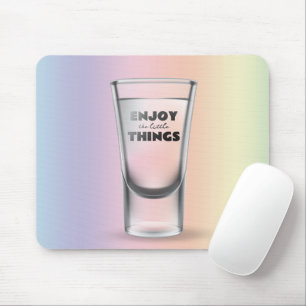 Schiebeglas auf Regenbogenuntergrund Mousepad