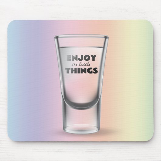 Schiebeglas auf Regenbogenuntergrund Mousepad (Vorne)