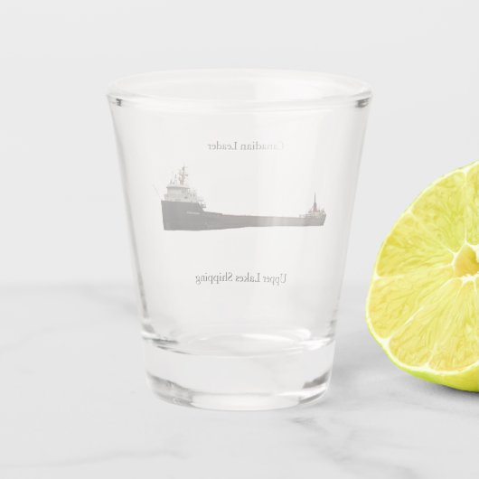 Schiebeglas des kanadischen Führers Schnapsglas (Rückseite)