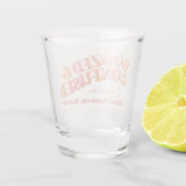 Schiebeglas für Junggeselinnen-Abschied, verwirrt  Schnapsglas (Rückseite)