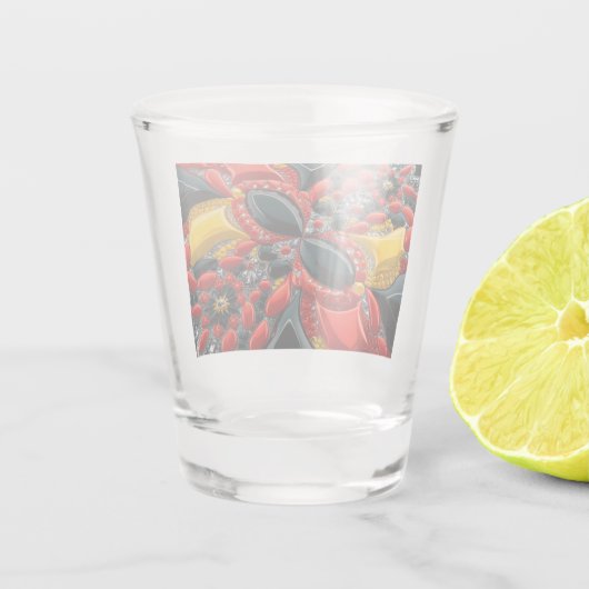 Schiebeglas mit deutschen Farben Schnapsglas (Rückseite)