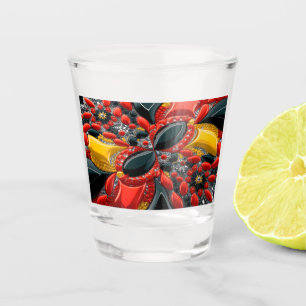 Schiebeglas mit deutschen Farben Schnapsglas