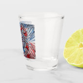 Schiebeglas mit französischen Farben Schnapsglas (Rechts)