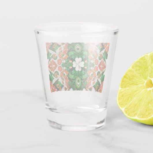 Schiebeglas mit irischen Farben Schnapsglas (Rückseite)