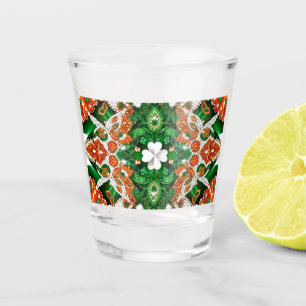 Schiebeglas mit irischen Farben Schnapsglas