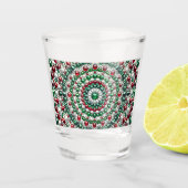 Schiebeglas mit italienischen Farben Schnapsglas (Vorderseite)