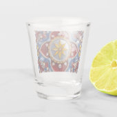 Schiebeglas mit kolumbianischen Farben Schnapsglas (Rückseite)