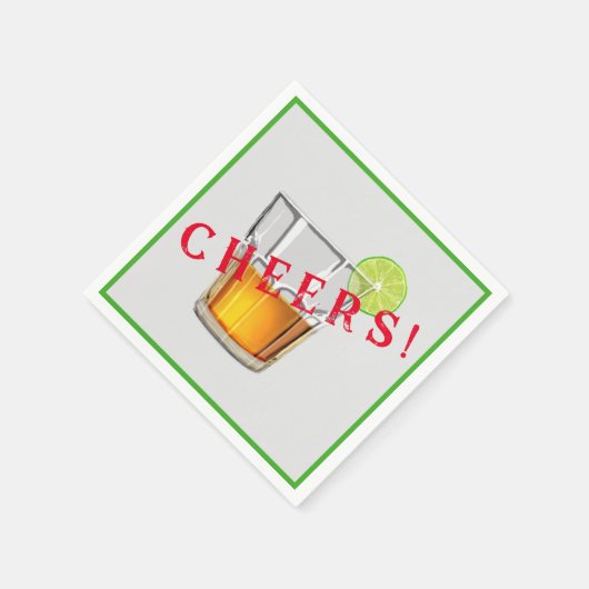 Schiebeglas mit Limonem Serviette (Ecke)