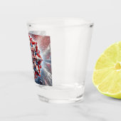 Schiebeglas mit norwegischen Farben Schnapsglas (Rechts)