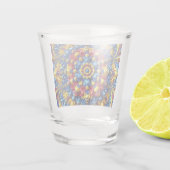 Schiebeglas mit rumänischen Farben Schnapsglas (Rückseite)