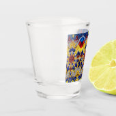 Schiebeglas mit rumänischen Farben Schnapsglas (Links)