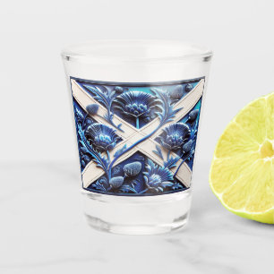 Schiebeglas mit schottischem Design Schnapsglas