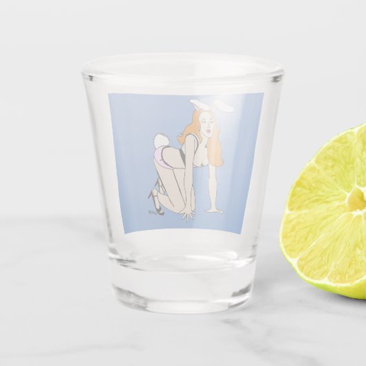 Schiebeglas Schnapsglas (Rückseite)