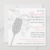 Schieben erhöhen Sie Ihre Glaseinladung Einladung (Rückseite)