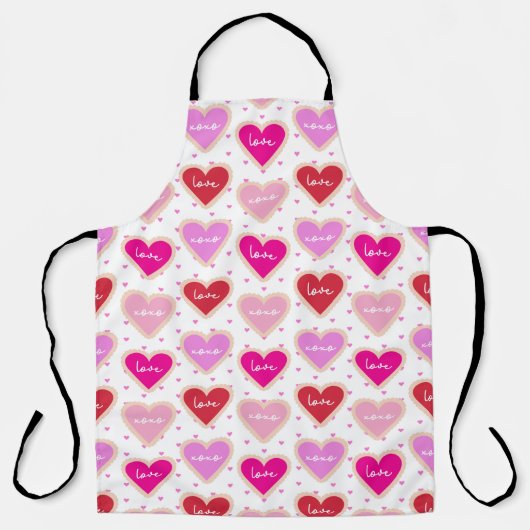 SCHIEBEN MIT PINKHERZGESTALTETER LIEBE SCHÜRZE (Vorderseite)