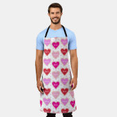 SCHIEBEN MIT PINKHERZGESTALTETER LIEBE SCHÜRZE (Getragen)