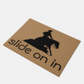 Schieben Sie an in lenkendes Pferd und in Fußmatte (Schrägansicht)