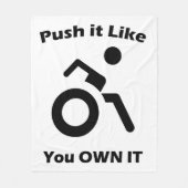 Schieben Sie es so, als ob Sie es mit dem Rollstuh Fleecedecke (Vorderseite)