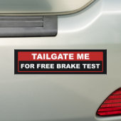 Schieben Sie mich für den freien Bremstest Autoaufkleber (Auf Auto)