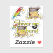 SCHIEBEN SIE MIR DIE TIMBERS! Piratenkest Aufkleber (Blatt)