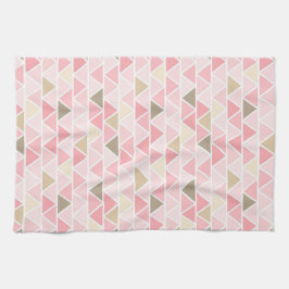 SCHIEBEN VON PINKBROWN, WEISS, DREIECKEN GESCHIRRTUCH