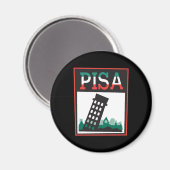 Schiebeturm von Pisa Magnet (Vorderseite/Rückseite)