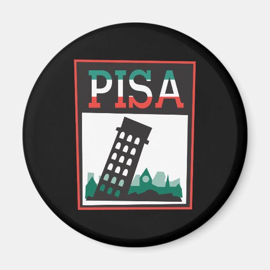 Schiebeturm von Pisa Magnet (Vorne)