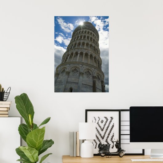 Schiebeturm von Pisa Poster (Heimbüro)