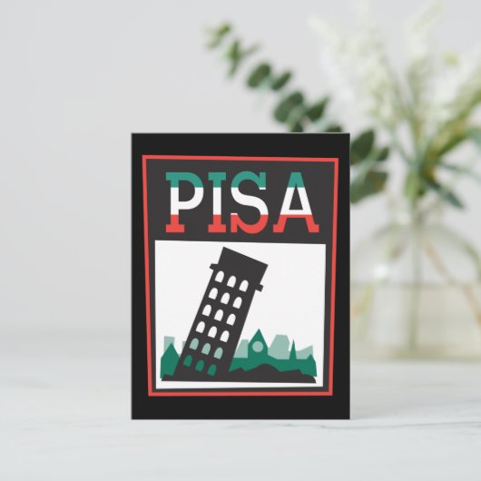 Schiebeturm von Pisa Postkarte (Stehend Vorderseite)