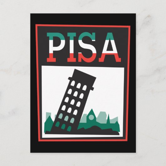 Schiebeturm von Pisa Postkarte (Vorderseite)