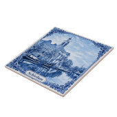 Schiedam Delft Blue style ceramic tile Fliese (Seite)