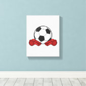 Schiedpfeifen & Fußball Leinwanddruck (Insitu (Holzboden))