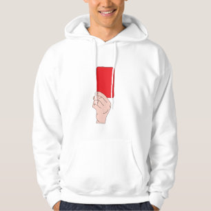 Schiedsrichter, der eine rote Karte zeigt, Hoodie
