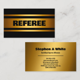 Schiedsrichter Golden Visitenkarte
