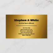 Schiedsrichter Golden Visitenkarte (Rückseite)