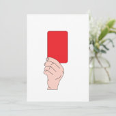 Schiedsrichter mit einer Roten Karte (Stehend Vorderseite)