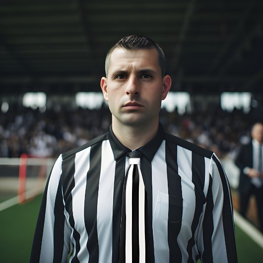 Schiedsrichterklemme schwarz und weiß vertikale St Krawatte