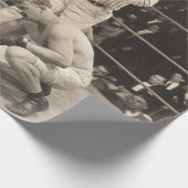 Schiedsrichterzählung im Ringboxen, Vintag Geschenkpapier (Ecke)