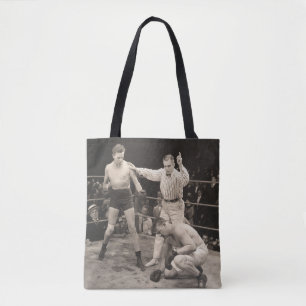Schiedsrichterzählung im Ringboxen, Vintag Tasche
