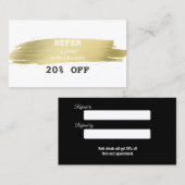 Schiedsrichtiger Goldrausch Schlaganfall Makeup Kü Empfehlungskarte (Vorne/Hinten)