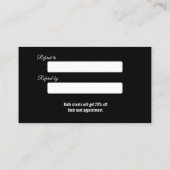 Schiedsrichtiger Goldrausch Schlaganfall Makeup Kü Empfehlungskarte (Rückseite)